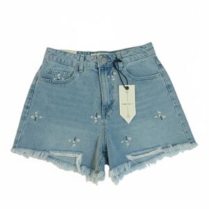 BAN JARA ....Distressed Light Blue Denim Shorts